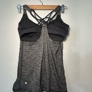 lululemon athletica Black and Gray Tank Top